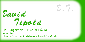 david tipold business card